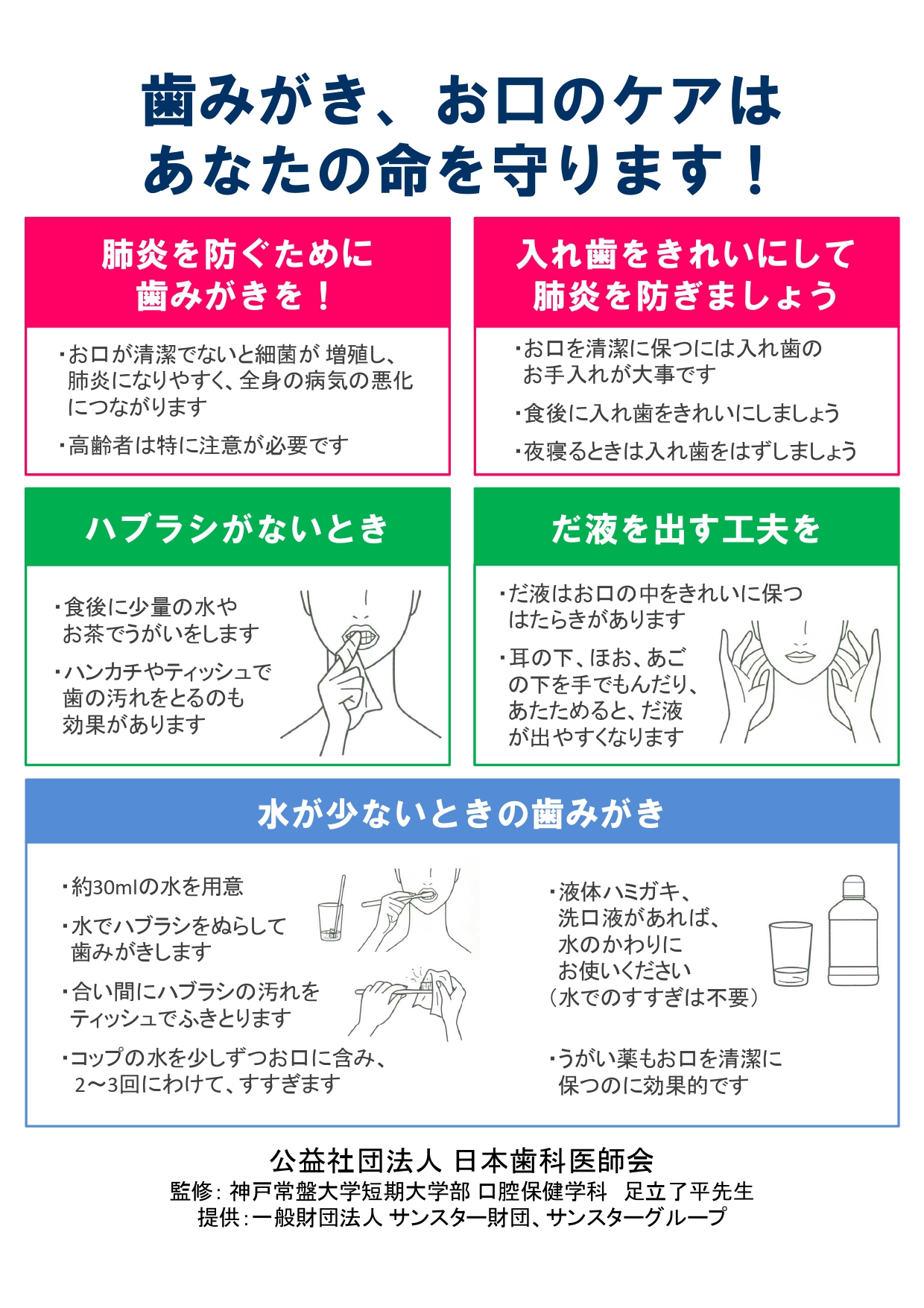 歯みがき、お口のケアはあなたの命を守ります！